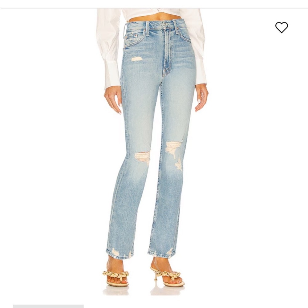 Mother Superior High Waisted Rider Skimp Straight Leg Jeans The Confession Sz 26